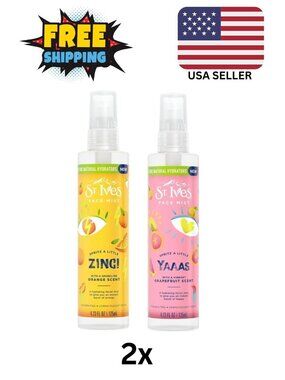 (1) Orange Zing & (1) Yaaas Grapefruit Hydrating Face Mists 4.23 oz